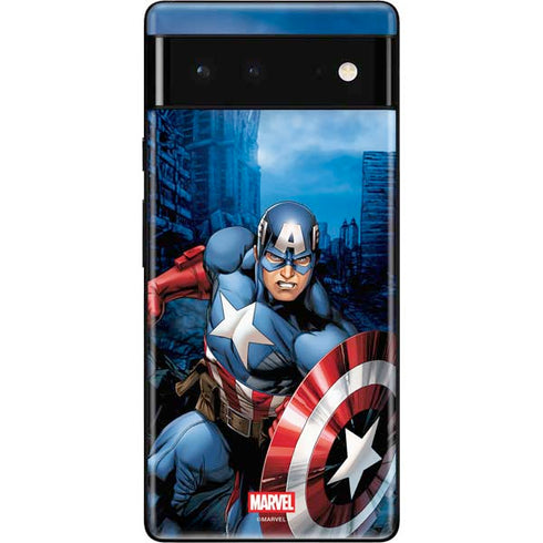 Marvel Captain America Portrait Google Pixel 6 Skin